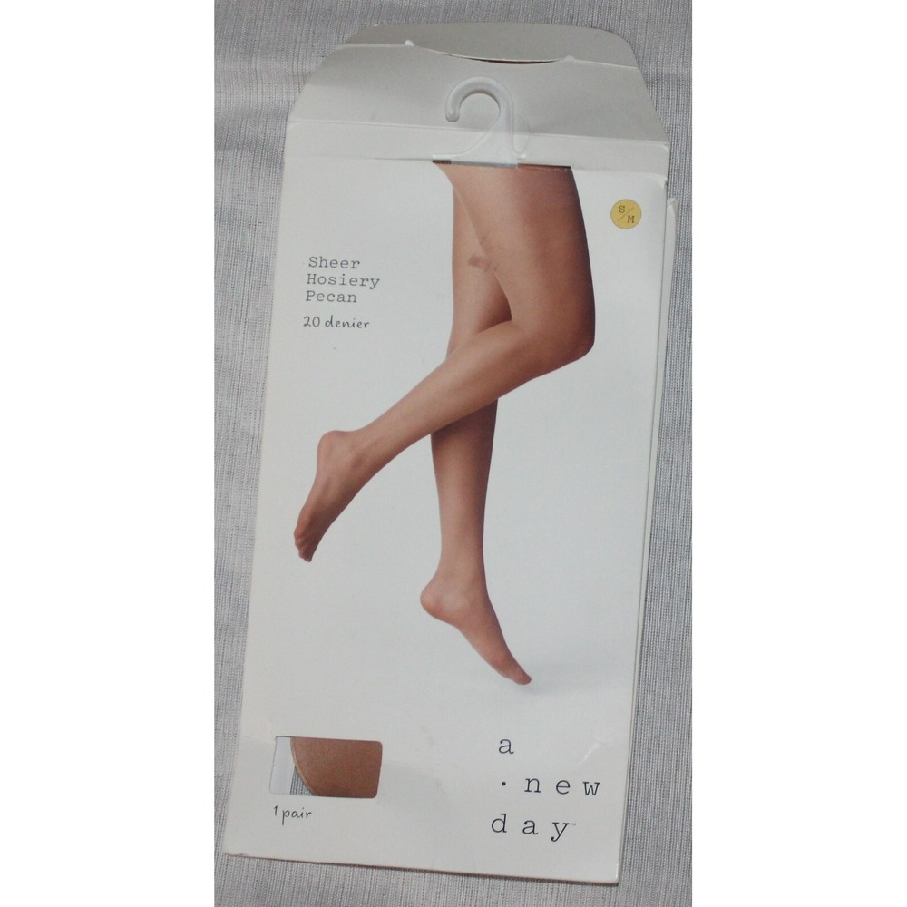 A Day Tights Sheer Hosiery S/M  1 Pair - 20 Denier - Pecan